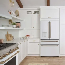 GE Café CAFE 27.8 Cu Ft 36 In Refrigerator Bottom Freezer, French door - CVE28DP4NW2 White Clearance