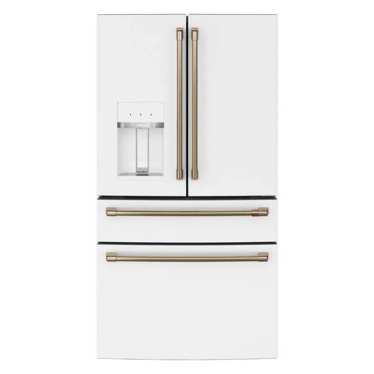 GE Café CAFE 27.8 Cu Ft 36 In Refrigerator Bottom Freezer, French door - CVE28DP4NW2 White Clearance