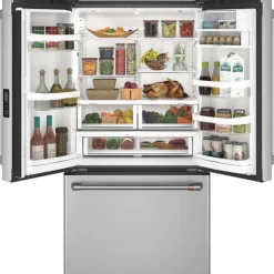 GE Café CAFE 23.1 Cu Ft 36 In Refrigerator Bottom Freezer, French door - CWE23SP2MS1 Stainless Steel Outlet