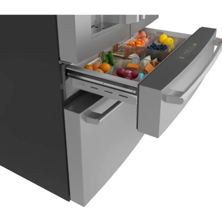 GE Café CAFE 22,3 Cu Ft 36 In Refrigerator Bottom Freezer, French door - CXE22DP2PS1 Stainless Steel Discount