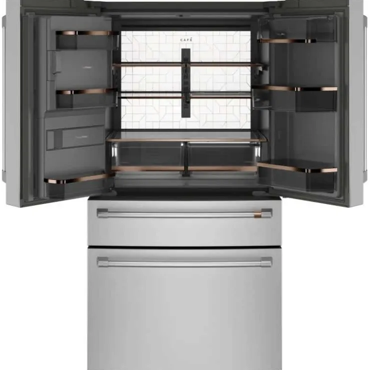 GE Café CAFE 22,3 Cu Ft 36 In Refrigerator Bottom Freezer, French door - CXE22DP2PS1 Stainless Steel Discount
