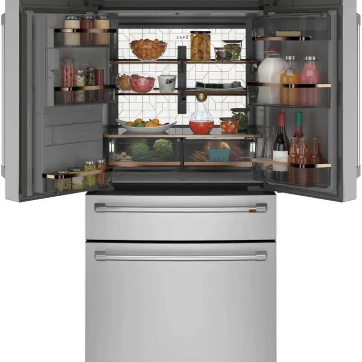 GE Café CAFE 22,3 Cu Ft 36 In Refrigerator Bottom Freezer, French door - CXE22DP2PS1 Stainless Steel Discount