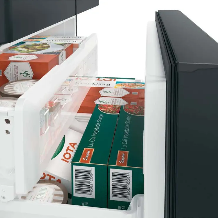GE Café CAFE 22.2 Cu Ft 36 In Refrigerator Bottom Freezer, French door - CYE22TP3MD1 Black Sale