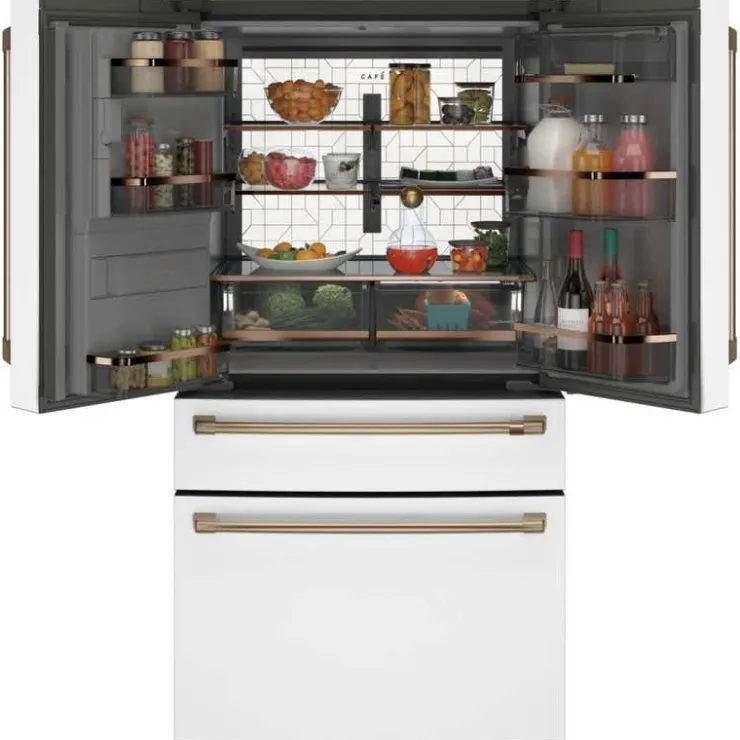 GE Café CAFE 22,3 Cu Ft 36 In Refrigerator Bottom Freezer, French door - CXE22DP4PW2 Stainless Steel Best