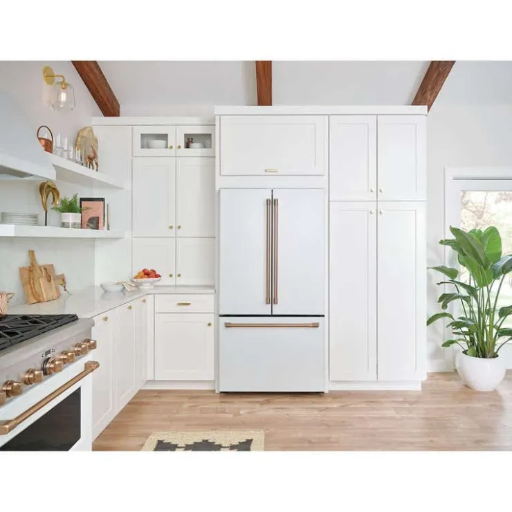GE Café CAFE 23.1 Cu Ft 36 In Refrigerator Bottom Freezer, French door - CWE23SP4MW2 White New