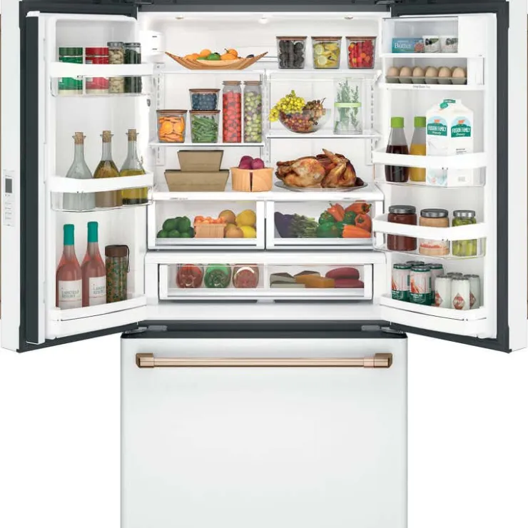 GE Café CAFE 23.1 Cu Ft 36 In Refrigerator Bottom Freezer, French door - CWE23SP4MW2 White New