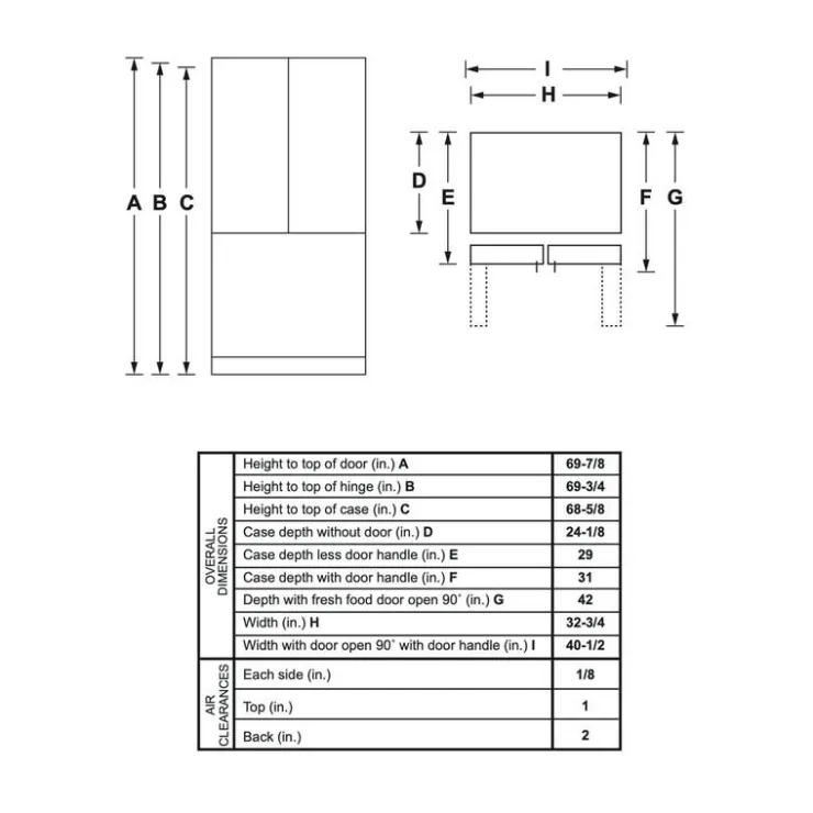 GE Café CAFE 18.6 Cu Ft 33 In Refrigerator Bottom Freezer, French door - CWE19SP4NW2 White Sale