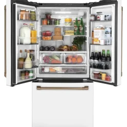 GE Café CAFE 18.6 Cu Ft 33 In Refrigerator Bottom Freezer, French door - CWE19SP4NW2 White Sale