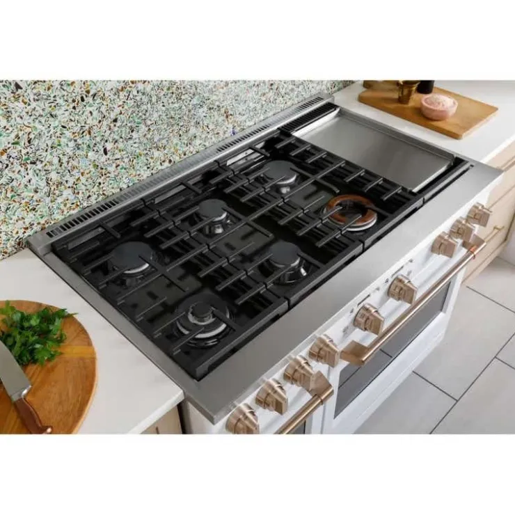 GE Café CAFE Commercial-Style Range 48" Electric Gas - C2Y486P4TW2 White Sale