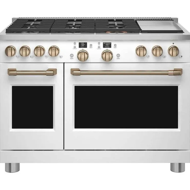 GE Café CAFE Commercial-Style Range 48" Electric Gas - C2Y486P4TW2 White Sale