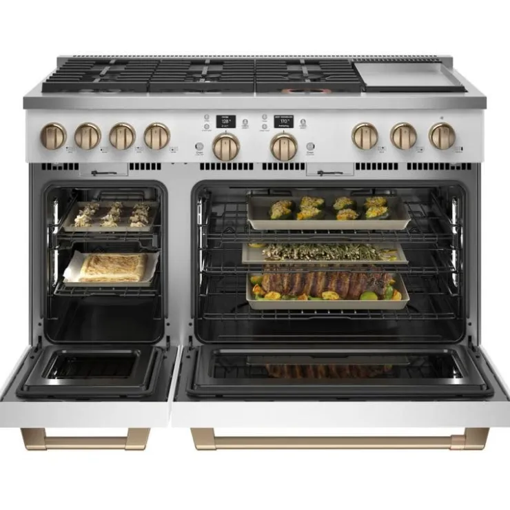 GE Café CAFE Commercial-Style Range 48" Electric Gas - C2Y486P4TW2 White Sale