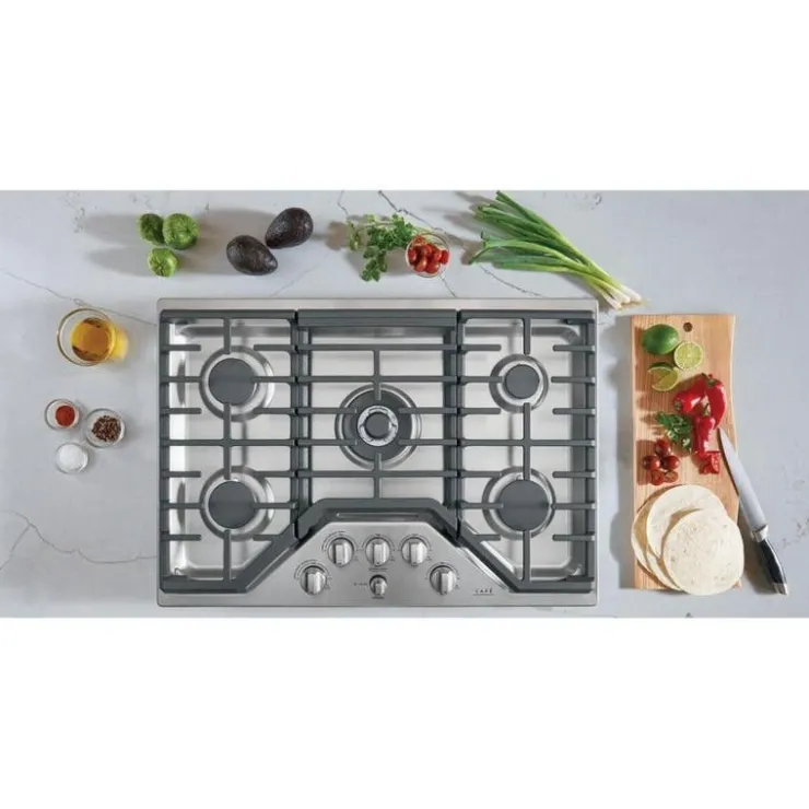 GE Café CAFE Cooktop Gas 30" - CGP95302MS1 Stainless Steel Hot