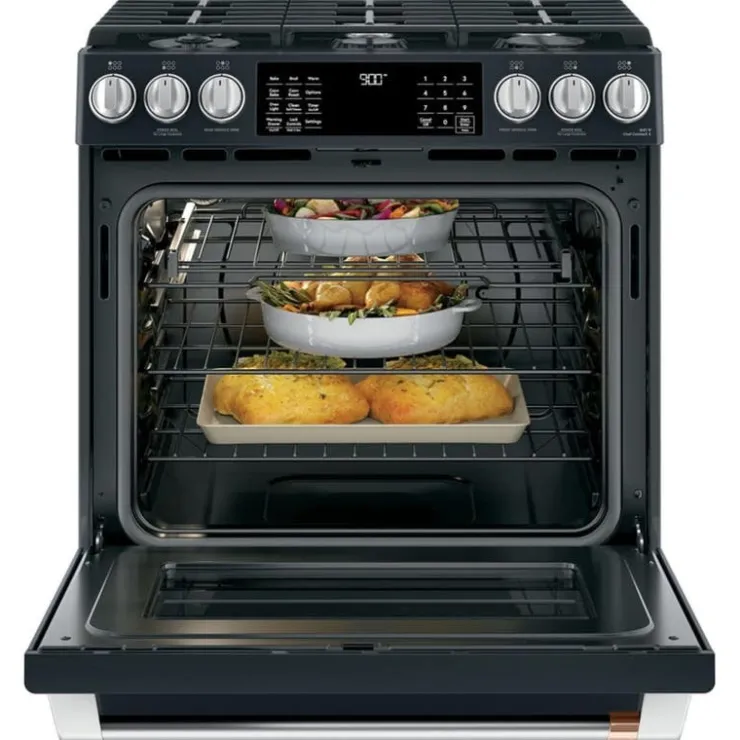 GE Café CAFE Dual-Fuel Range 30" Dual Energy Gas - CC2S900P3MD1 Black Clearance