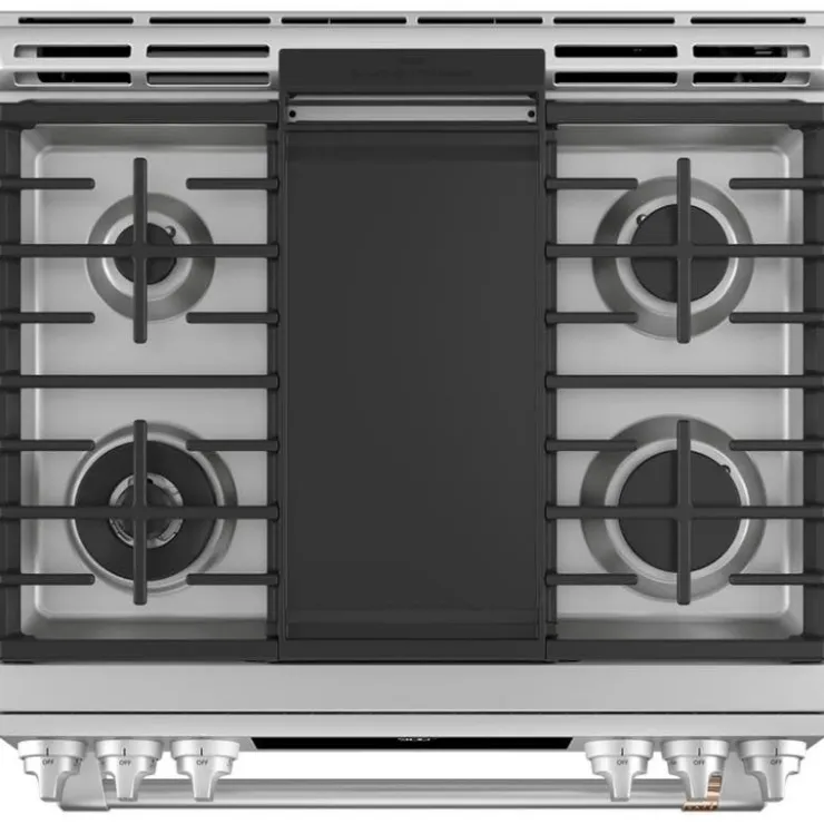 GE Café CAFE Dual-Fuel Range 30" Dual Energy Gas - CC2S900P2MS1 Stainless Steel Hot