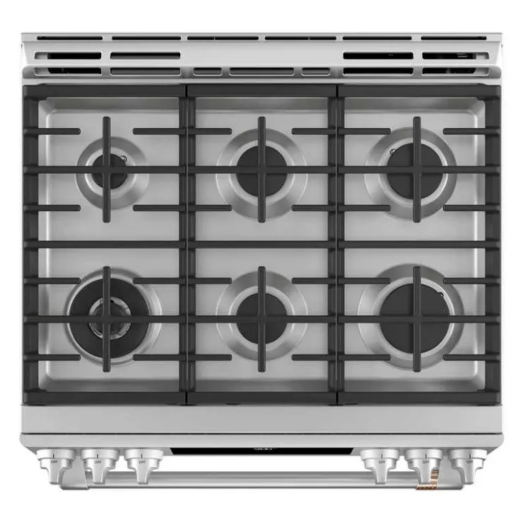 GE Café CAFE Dual-Fuel Range 30" Dual Energy Gas - CC2S900P2MS1 Stainless Steel Hot