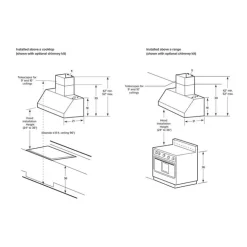 GE Café CAFE Hood Commercial-Style 30" , 600 CFM - CVW93043PDS Black New