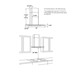 GE Café CAFE Hood Wall Mount 30" , 350 CFM - CVW73014MWM White Online