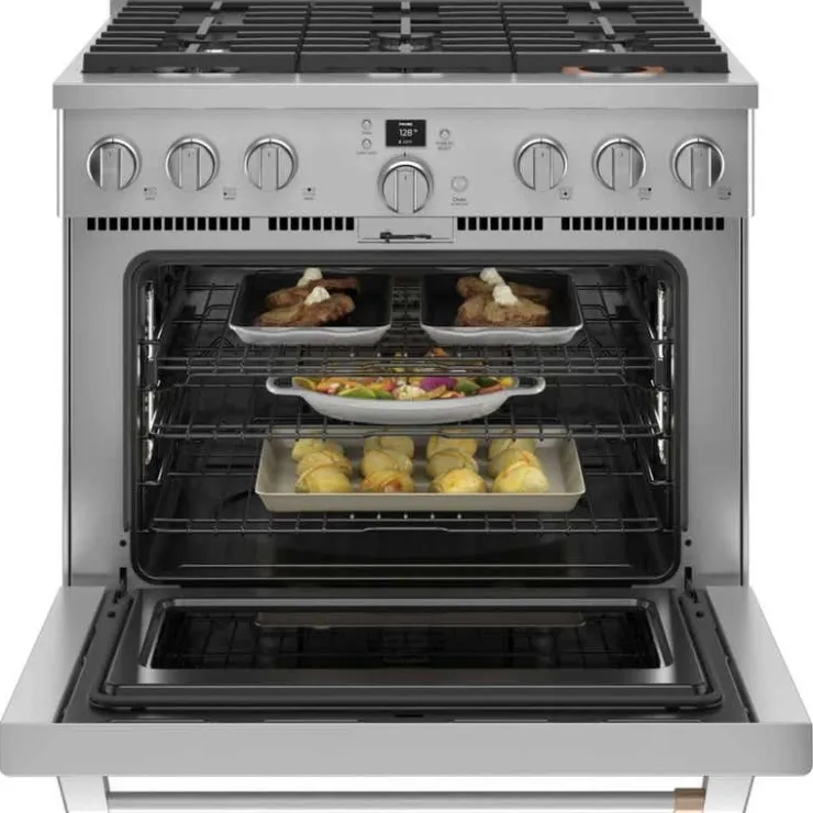 GE Café CAFE Range 36" Electric Gas - C2Y366P2TS1 Stainless Steel Outlet