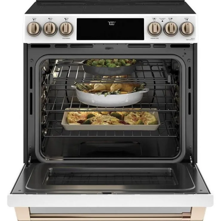 GE Café CAFE Range 30" Electric Glass-Ceramic - CCES700P4MW2 White Discount