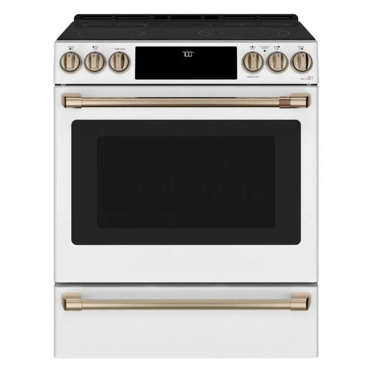 GE Café CAFE Range 30" Electric Glass-Ceramic - CCES700P4MW2 White Discount