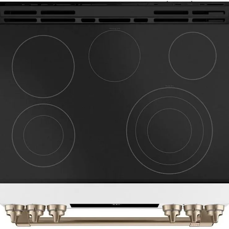 GE Café CAFE Range 30" Electric Glass-Ceramic - CCES700P4MW2 White Discount