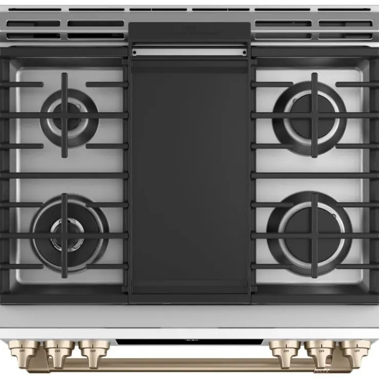 GE Café CAFE Range 30" Gaz Gas - CCGS700P4MW2 White Discount