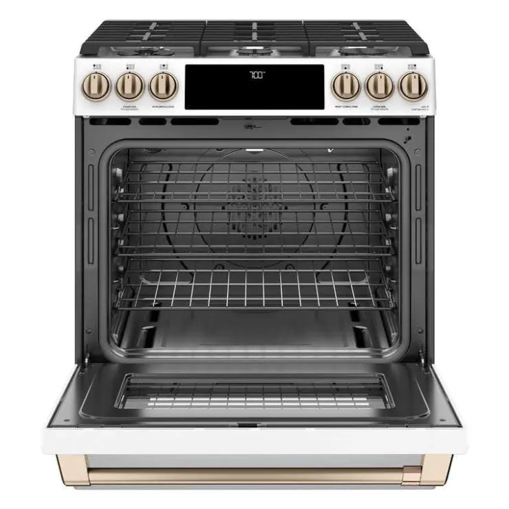 GE Café CAFE Range 30" Gaz Gas - CCGS700P4MW2 White Discount