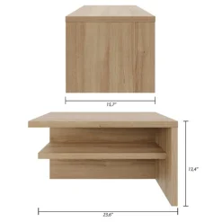 Nexera Camden Extension Nightstands, set of 2 - Brown Oak Discount