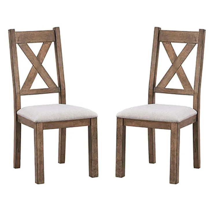 Chairs (Set of 2) - Beige Brown/Beige Clearance