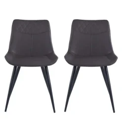 Chairs (Set of 2) - Black Dark grey