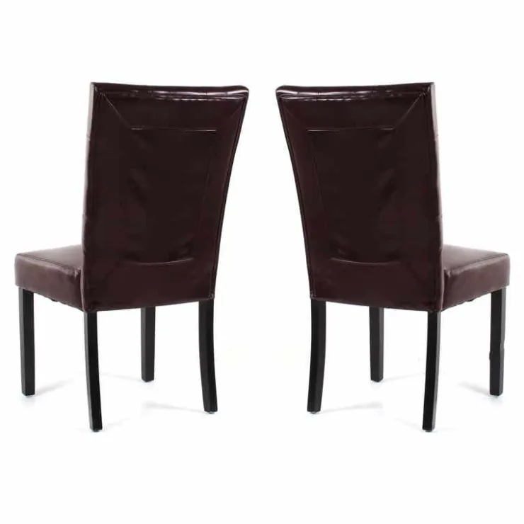 Chairs (Set of 2) - Brown Dark brown Outlet