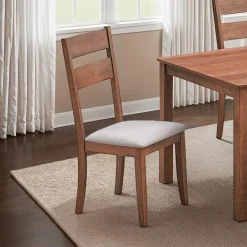 Chairs (Set of 2) - Brown & Beige Brown/Beige New