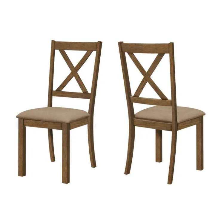 Monarch Chairs (Set of 2) - Brown - Beige Discount