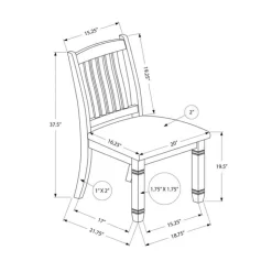 Monarch Chairs (Set of 2) - Cream - White Outlet
