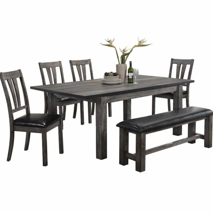 Chairs (Set of 2) - Dark Brown Grey Sale