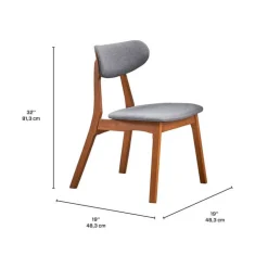 Chairs (Set of 2) - Grey Brown/Grey Clearance