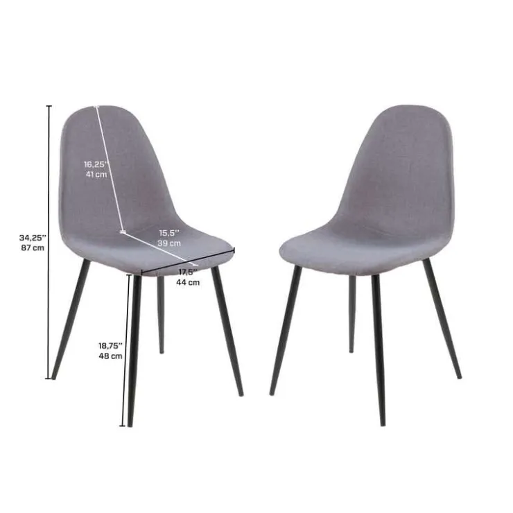 Chairs (Set of 2) - Grey Online