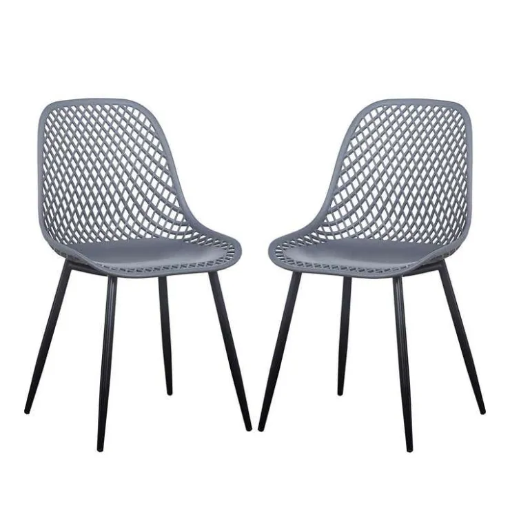 Chairs (Set of 2) - Grey Dark grey Sale