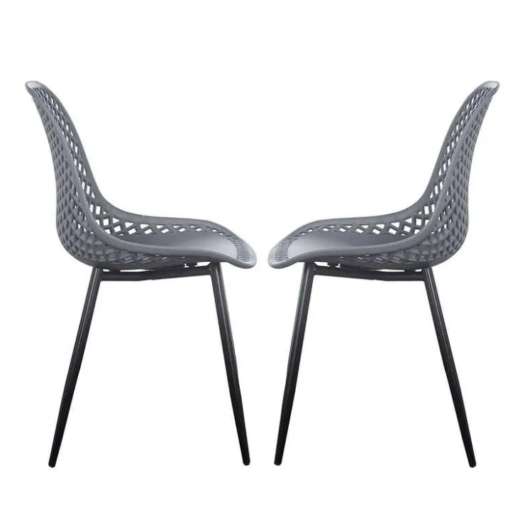 Chairs (Set of 2) - Grey Dark grey Sale