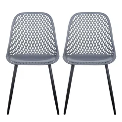 Chairs (Set of 2) - Grey Dark grey Sale