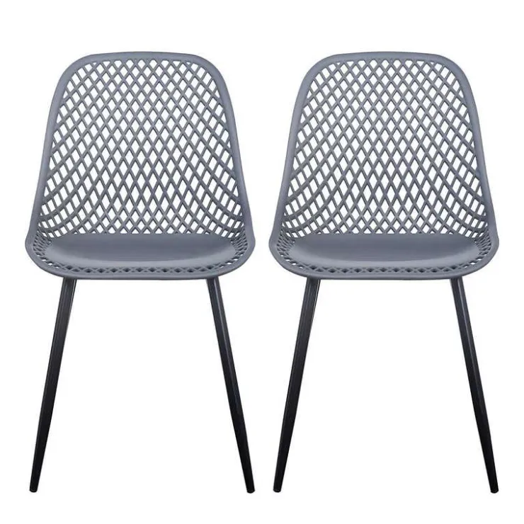 Chairs (Set of 2) - Grey Dark grey Sale