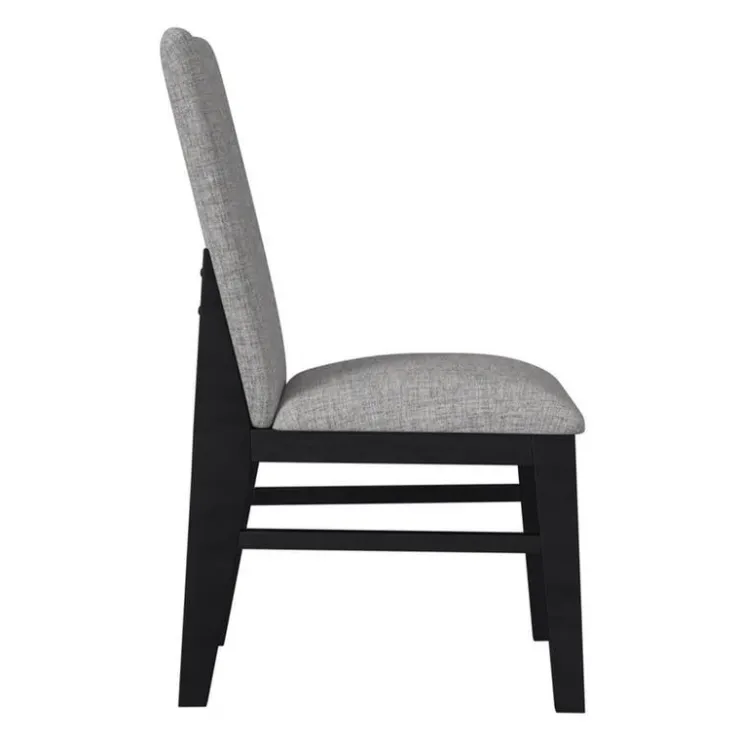 Chairs (Set of 2) - Grey Fabric Pale Grey Online