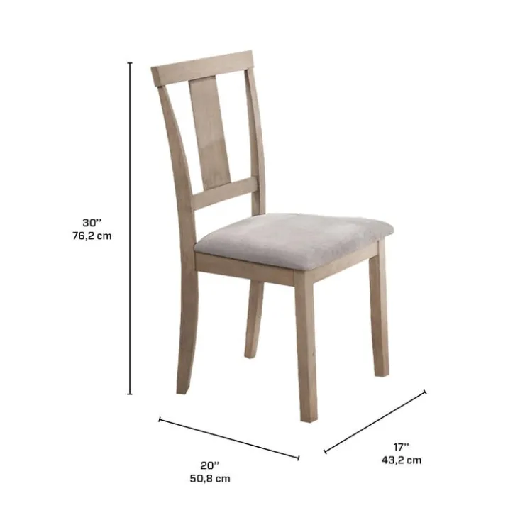 Chairs (Set of 2) - Natural Grey Clearance