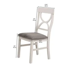 Chairs (Set of 2) - White & Grey Grey/white Hot