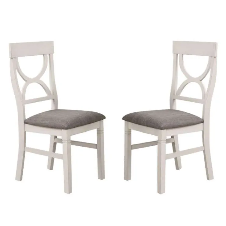 Chairs (Set of 2) - White & Grey Grey/white Hot