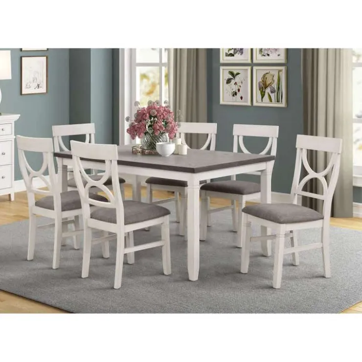 Chairs (Set of 2) - White & Grey Grey/white Hot
