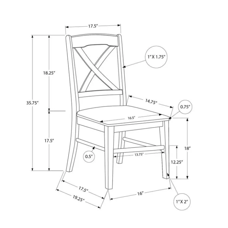 Monarch Chairs (Set of 2) - - White Outlet