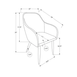 Monarch Chairs with Arms (Set of 2) - - Black Hot