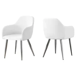 Monarch Chairs with Arms (Set of 2) - - White Hot