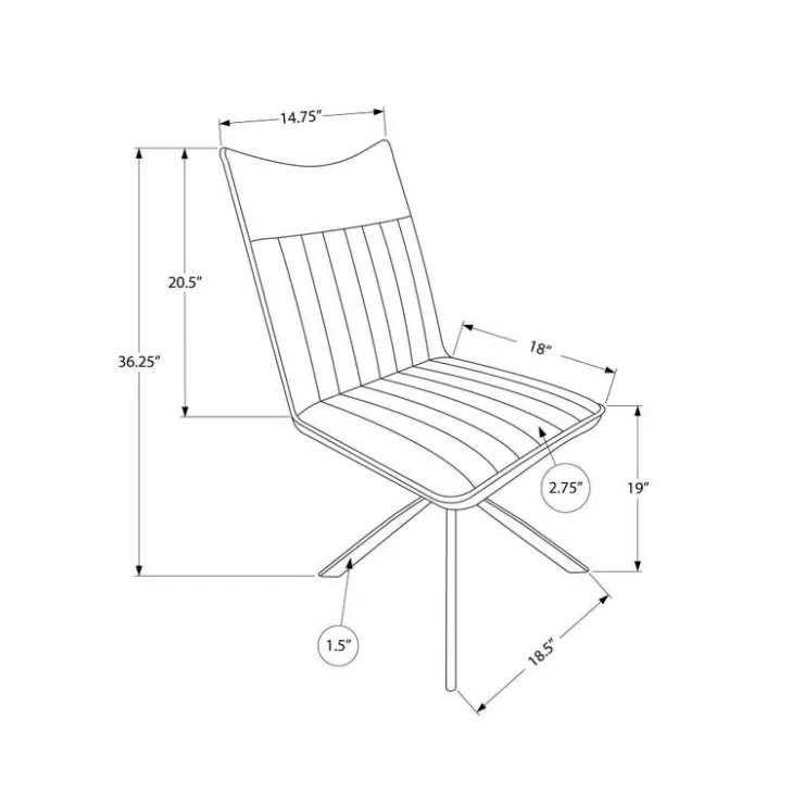 Monarch Chairs with Spider Legs (Set of 2) - - Black Online